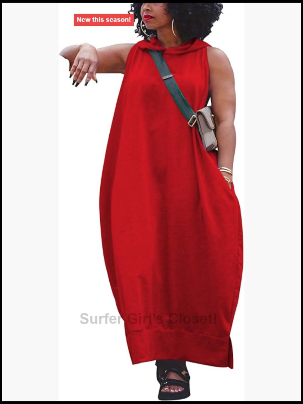 Oversize Sleeveless Maxi Dress with Pockets Casual Summer Beach